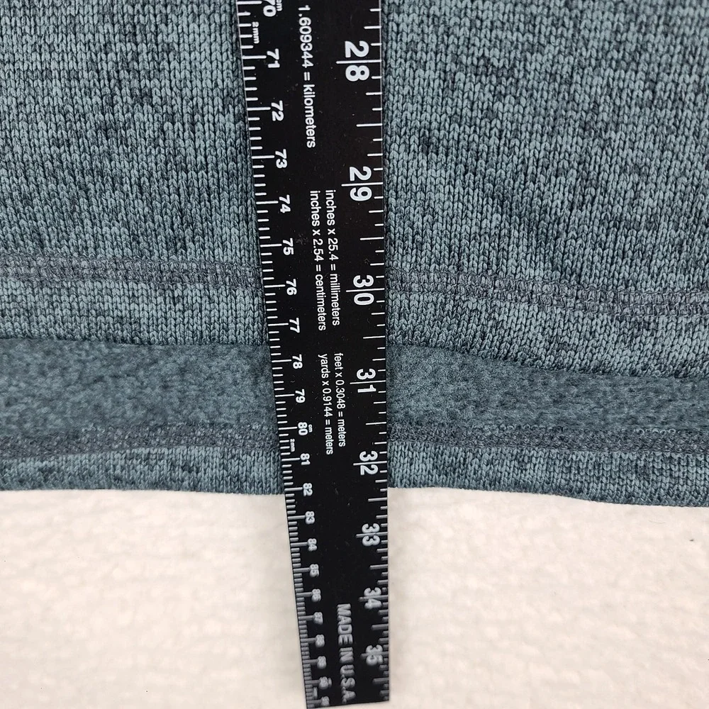 Eddie Bauer Fleece Sweater Mens 2XL XXL Teal Blue‎ Quarter Zip Sweatshirt